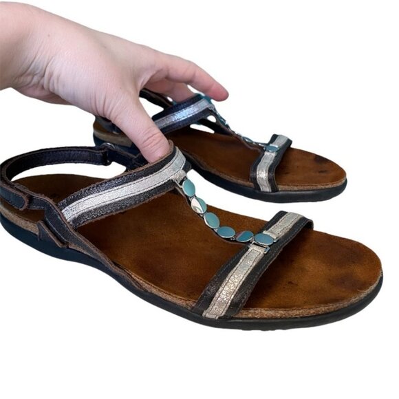 NAOT Embellished Leather Sandals Womens Size 10 Eur 41 - Picture 2 of 9